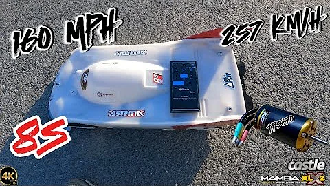 Arrma Limitless GT 8s tp5670 speedrun test 257km/h  == 160 mph