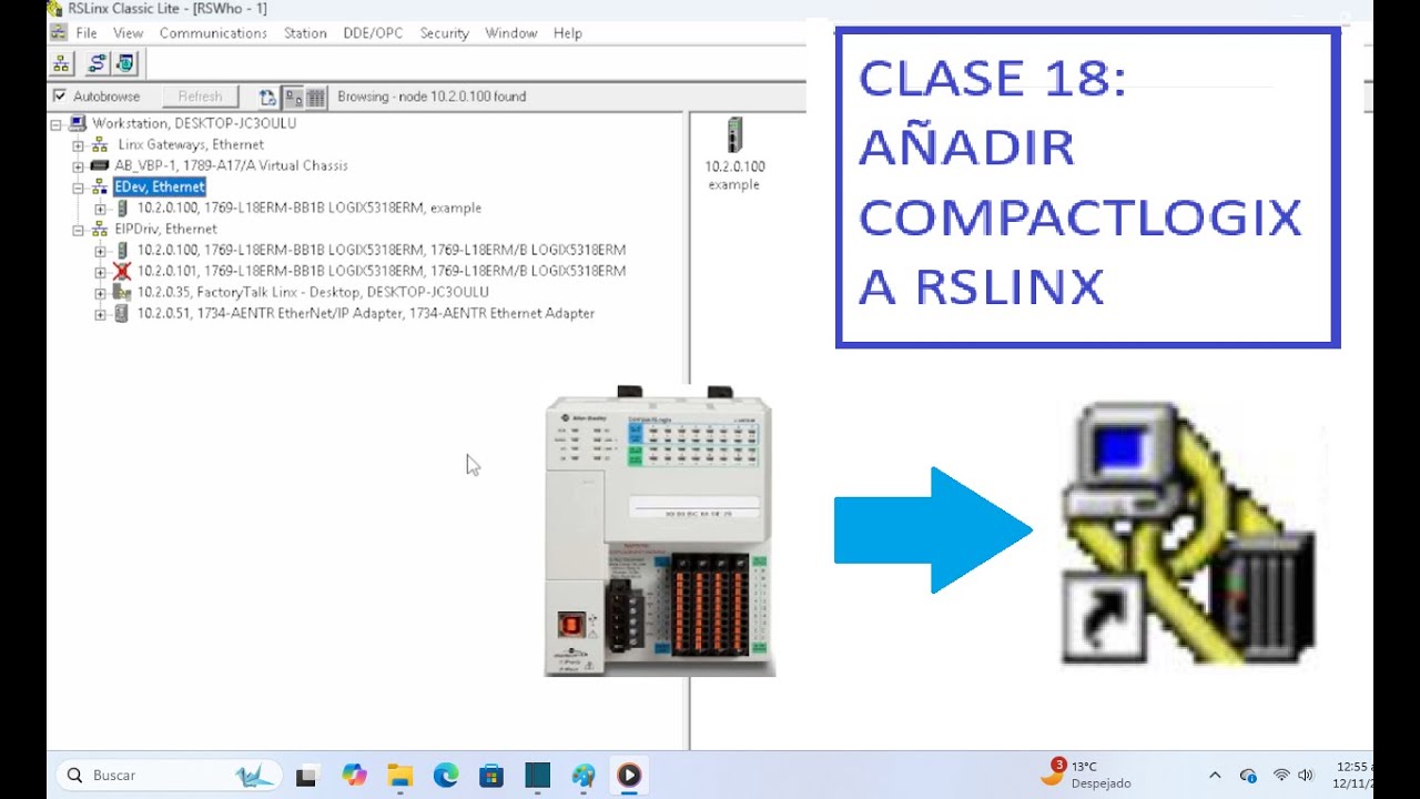STUDIO 5000 PLC ALLEN BRADLEY CAPITULO 18 DAR DE ALTA PLC COMPACTLOGIX ...