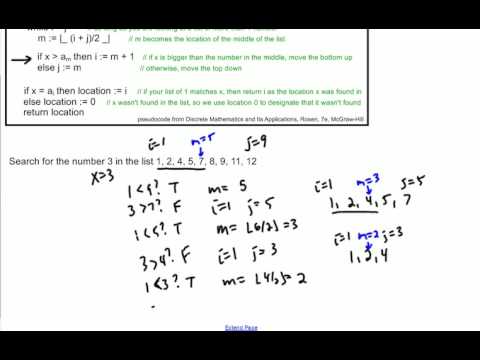 Algorithm: Binary Search Example 2 - YouTube