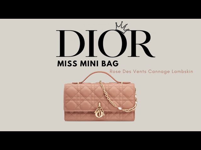 Miss Dior Mini Bag Rose Des Vents Cannage Lambskin