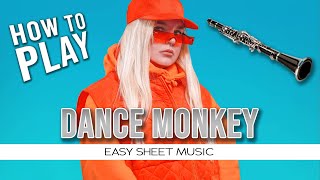 Video thumbnail of "Clarinet "Dance Monkey" EASY Sheet Music"