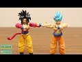 DRAGON BALL STOP MOTION FUSION SSGSS SON GOKU AND SS4 SON GOKU FIGURE RISE STANDARD PLASTIC MODEL