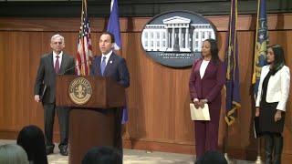Department of Justice press conference announcing civil rights violations by LMPD and Louisville ...
