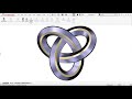 Exercise 95: How to make a &#39;Trefoil Knot&#39; in Solidworks 2018