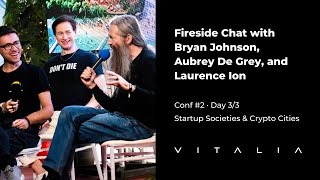 Fireside Chat With Bryan Johnson Aubrey De Grey And Laurence Ion Vitalia