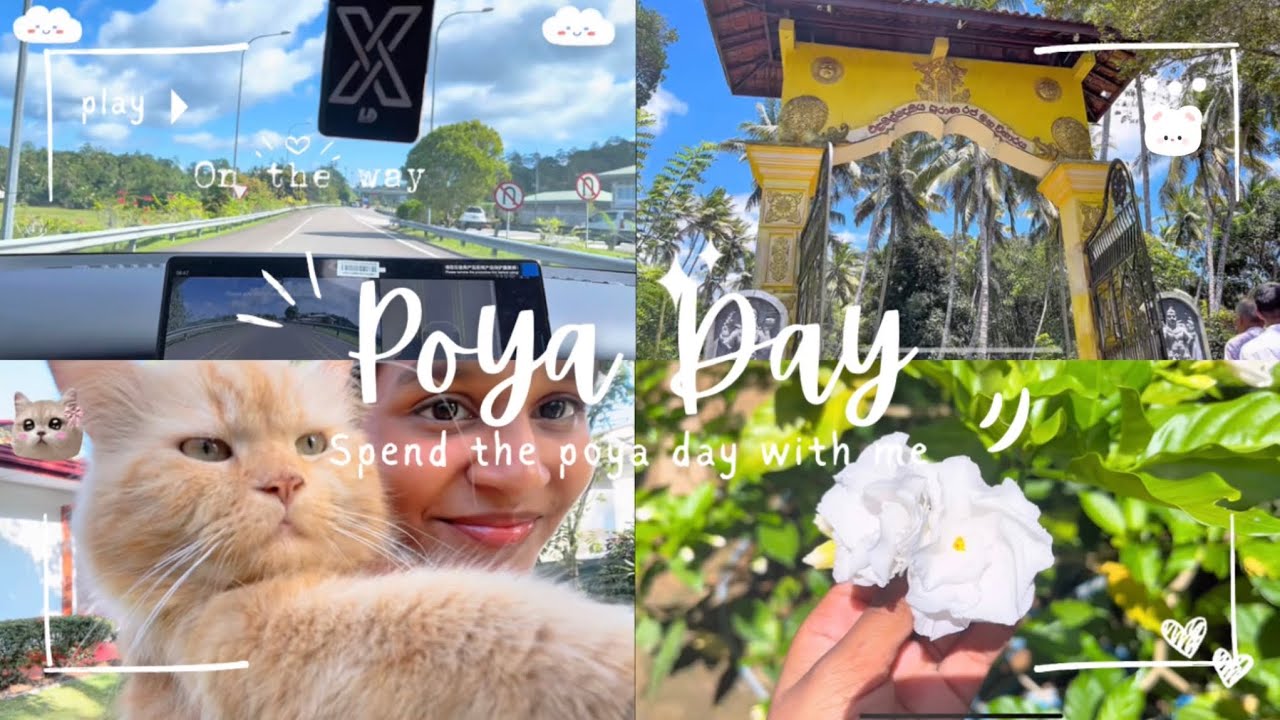 Poya Day Vlog | GRWM, Dayout, Temple, Village 🕯️✨🤍🫶🏻