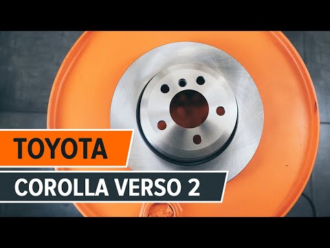 How to change a rear brake discs on TOYOTA COROLLA VERSO 2 ... How to change a rear brake discs on TOYOTA COROLLA VERSO 2 ...