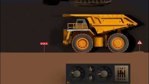 Algodoo mining truck racing game