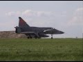 SAAB JA 37 Viggen short landing and takeoff Frösön Aug 2001