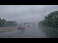 HEAVY RAIN while Driving - Rain Sounds for Sleep or Study Session