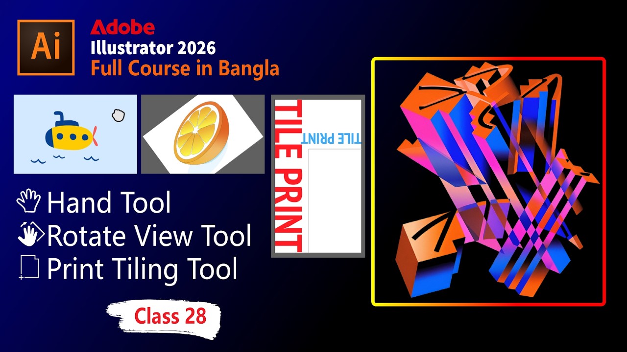 How to use hand Tool in adobe illustrator 2026 | Adobe Illustrator for ...