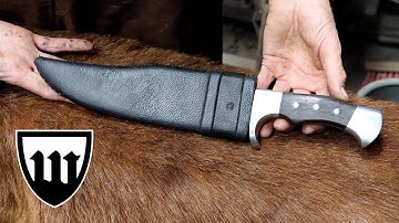 Forging a hunting knife, part 4, making the scabbard.