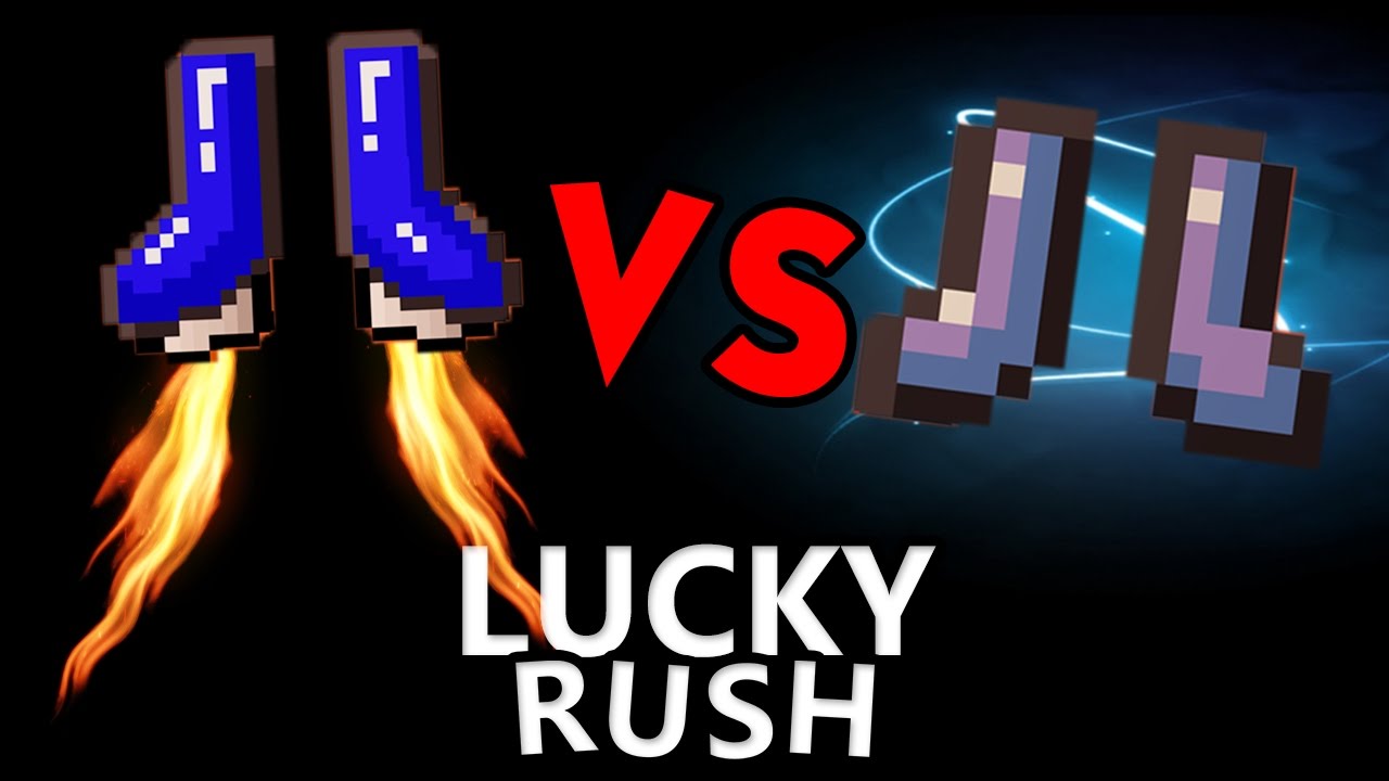 JET BOOTS vs WATER BOOTS Minecraft LUCKY RUSH baastiZockt YouTube