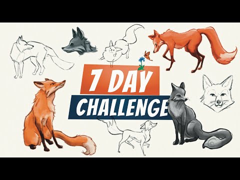 I Learned to Draw Animals from Imagination in 7 Days 🦊