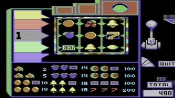 C64 SLOTS  SLOT MACHINE ONE ARM BANDIT FROM DISK Vegas Gambler 1987California Dreams COMMODORE 64