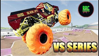 INSANE BeamNG Drive MONSTER TRUCK Monster Jam FREESTYLE & CRASH VS SERIES! RRC Family Gaming #176