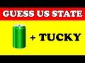 US state quiz | Guess US states from emoji | 50 states of america, Emoji challenge