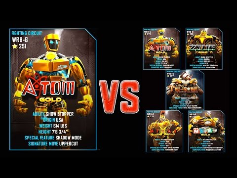 Видео: Real Steel WRB FINAL Atom Gold Series of fights GOLD NEW ROBOT (Живая Сталь)