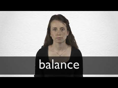 How to pronounce BALANCE in British English