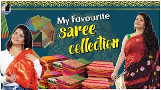 My Favorite😍 Saree Collection | ನನ್ನ First 🥻ಸೀರೆ ಯಾವ್ದು ಗೊತ್ತಾ ❓ | Shubha Poonja