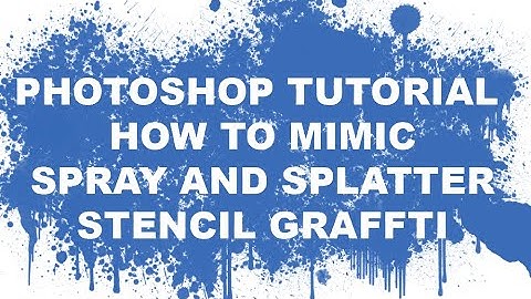 Photoshop Tutorial How To Mimic Spray and Splatter Stencil Graffti