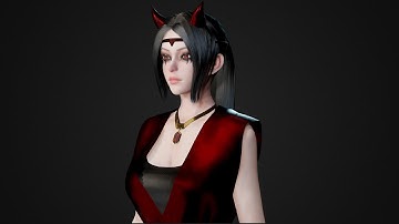 Devil Girl Game ready 3D character