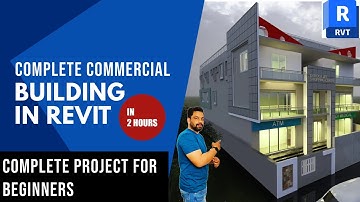 Complete commercial building in Revit in 2 Hours |AUTODESK Revit Tutorial for Beginners | Rendering