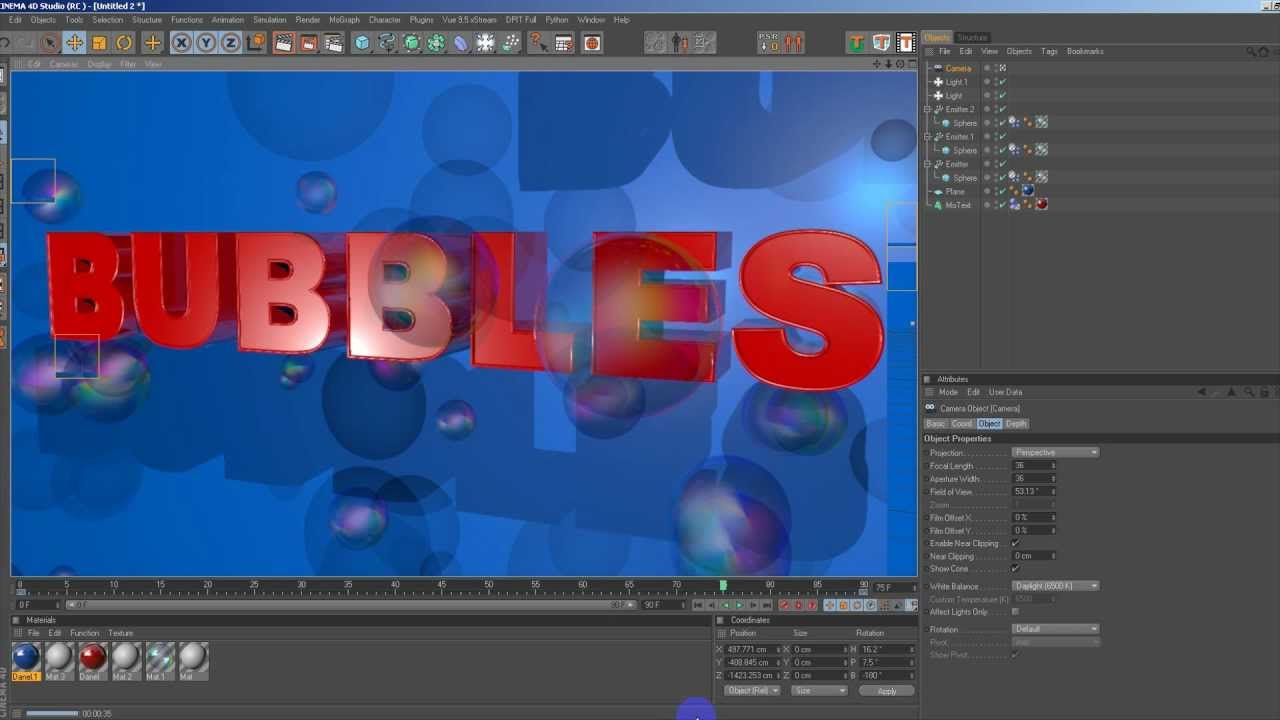 UNDERWATER BUBBLES TUTORIAL FOR CINEMA 4D USING DYNAMICS - YouTube