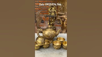 Bộ trà rồng #đồđồngnguyễnnghi #phongthuy #đồđồngxưa #trendingshorts