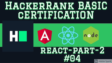 HackerRank React Basic  certification Part-2