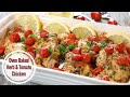 Zesty Herb and  Tomato Oven Baked Chicken