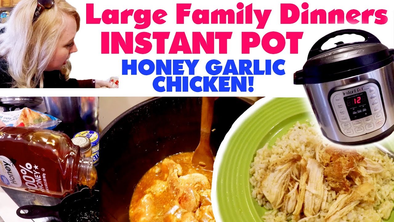 pressure cooker recipes ribs 🍯HONEY GARLIC CHICKEN 🍗INSTANT POT RECIPE | Cook with Me ~ Large Family Mom Style!