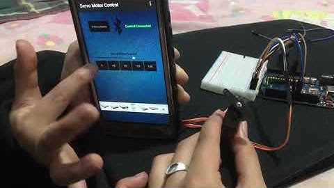 Arduino uno, servomotor y módulo Bluetooth HC05