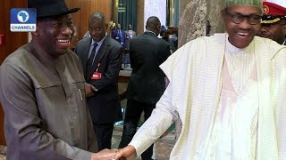 Goodluck Jonathan Meets With Buhari Behind Closed Door