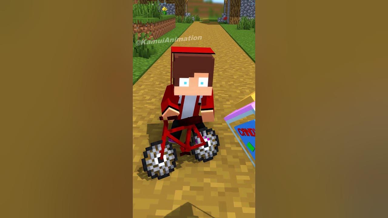 Hey JJ want some candy? - MAIZEN Minecraft Animation #shorts