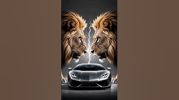 Lion Vs Lamborghini hybrid transformer #hybrid #shortsfeed #animals #ai #fusion