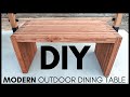 DIY Modern Outdoor Dining Table DIY Modern Outdoor Dining Table
