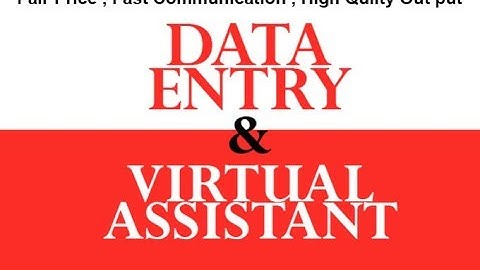 I Will Do Data Entry And Be Your Virtual Assistant Upto 5 Hours