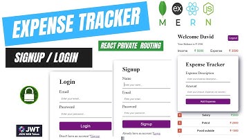 Expense Tracker with Login/Signup MERN Stack | Mongo, Express, React and Node Authentication