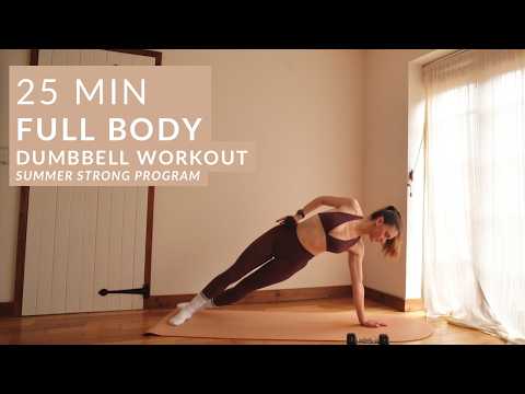 25 MIN Full Body Strength Workout With Dumbbells | Summer Strong Day 18 | build strength & tone up