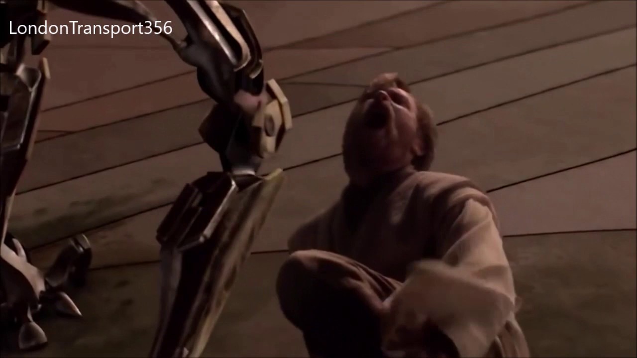 Star Wars Kenobi kicks General Grievous - YouTube.