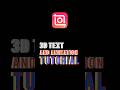 3D Text And Animation Tutorial In InShot 2026| step by step guide 🍷 #tutorial #visualizer