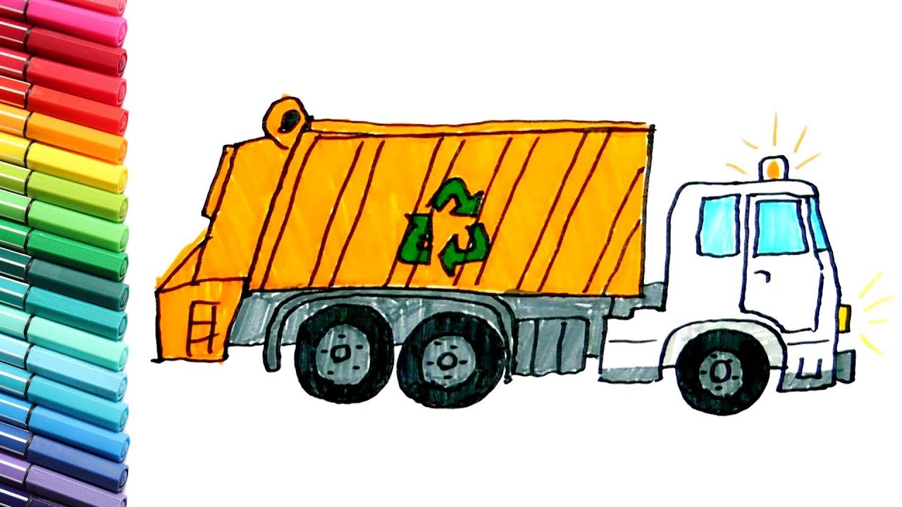 Best 50+ How To Draw A Trash Truck - hd wallpaper