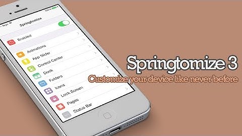 Springtomize 3 - Customize iOS 7 (Cydia)