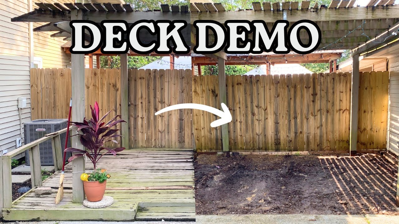 DECK DEMO I got quoted 800, so I did it MYSELF How to Demo a Deck