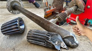 How Double Jointed Of Broken Axle Like a Shape of Sword // Very Minded Repairing Process…