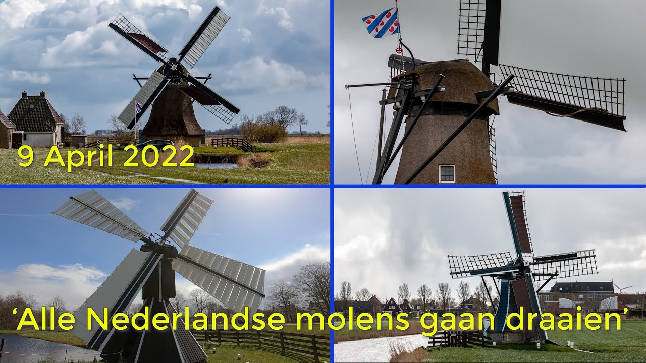 Record poging, 9 april 2022,  'Alle Nederlandse molens gaan draaien'.