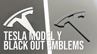 Tesla Model Y Black Out Emblems/Badges StepbyStep