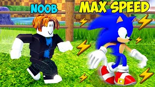 Spending All My Robux to Become the FASTEST NOOB in Roblox Sonic Speed Simulator