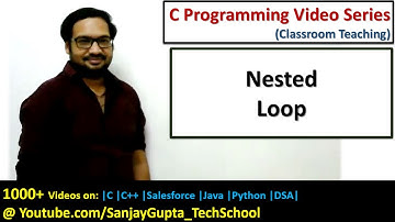 Nested loop in C programming | C programming video tutorials series
